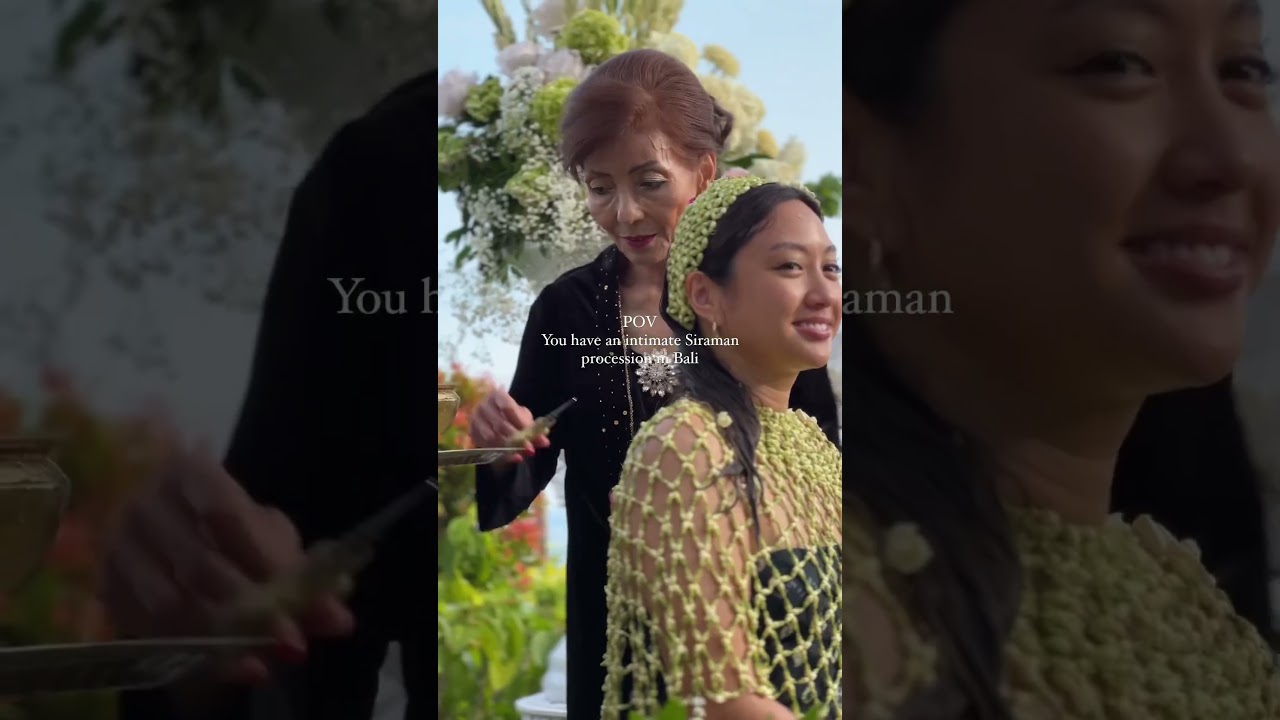 Honoring tradition in the most meaningful way 🤍 #bali #baliwedding #shorts #siraman