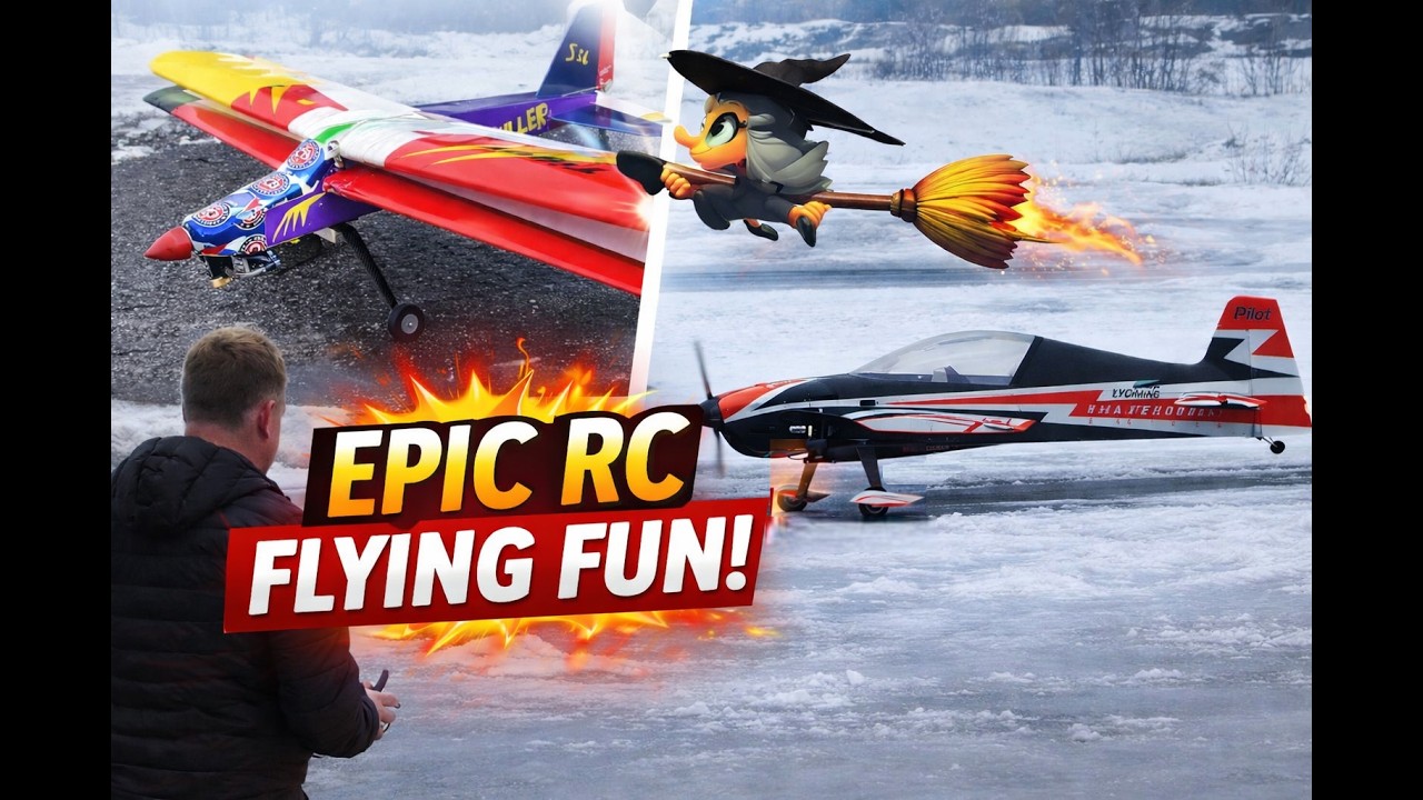PilotRC Sbach 3.1m ZDZ 160cc Giant Scale | Epic RC Airfield Day – Trex 600E, Mustang YS140 & More!