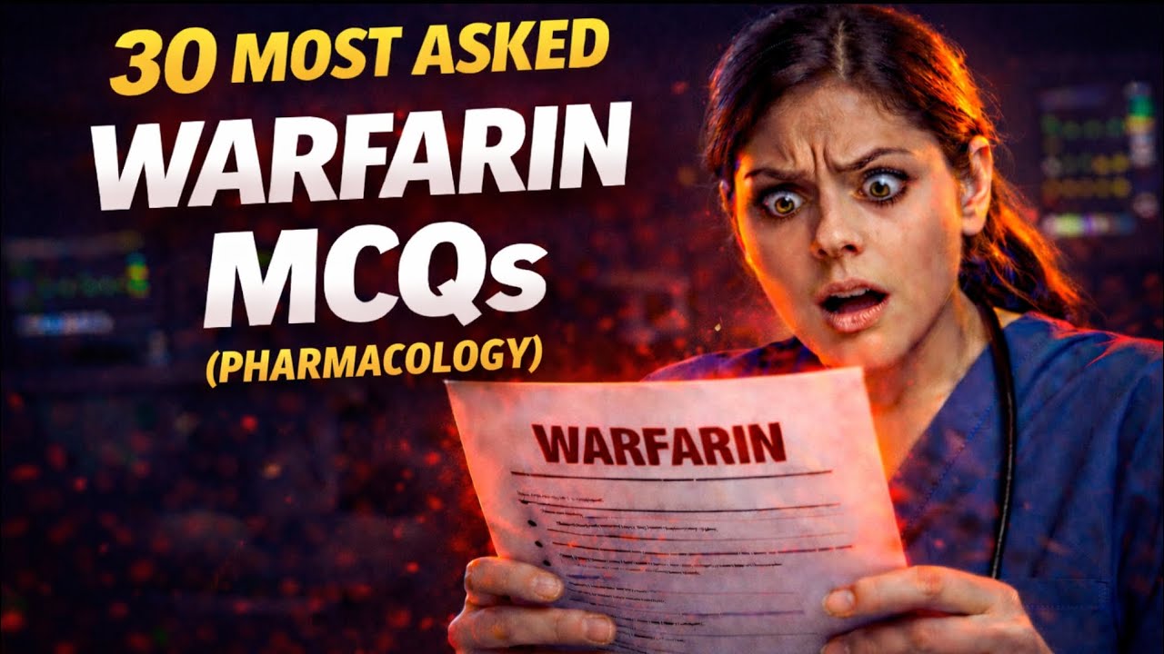 30 Warfarin Pharmacology Nursing McQs | Anticoagulants pharmacology Made Easy