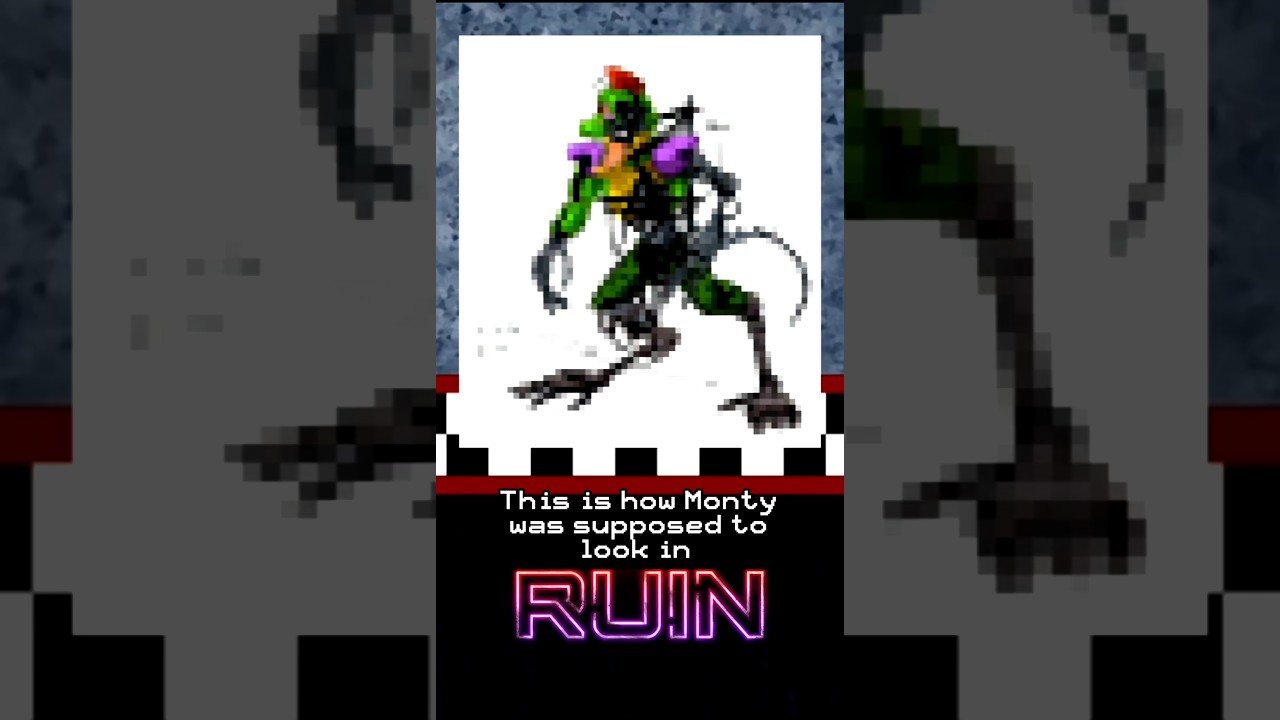 This is How MONTY Was Supposed to Look in FNAF RUIN! 🐊 