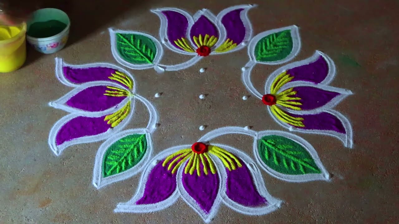Newyear 2026🌻5*3*3 diyamuggulu designs  🌻Pongal special 🌻bhoki flowers kolam 🌻diyamuggulu