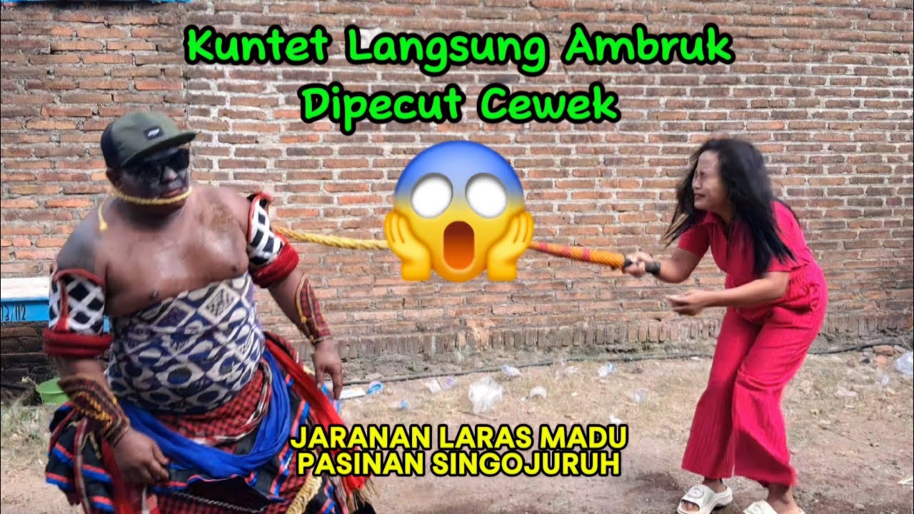 Buto Songkel Mejo Adu Pecutan di Jaranan Laras Madu | Pasinan Singojuruh