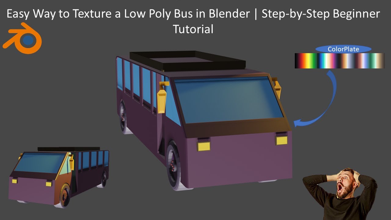 Easy Way to texture a low-poly bus in Blender Step By Step Beginner Tutorial  Bangla