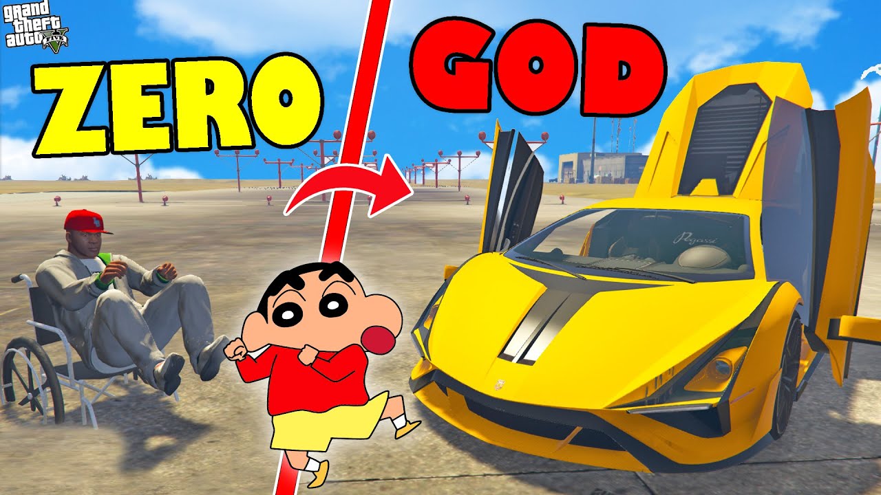 GTA 5 : Franklin Upgrading ZERO To GOD SUPER CAR in GTA 5 | SHINCHAN and CHOP