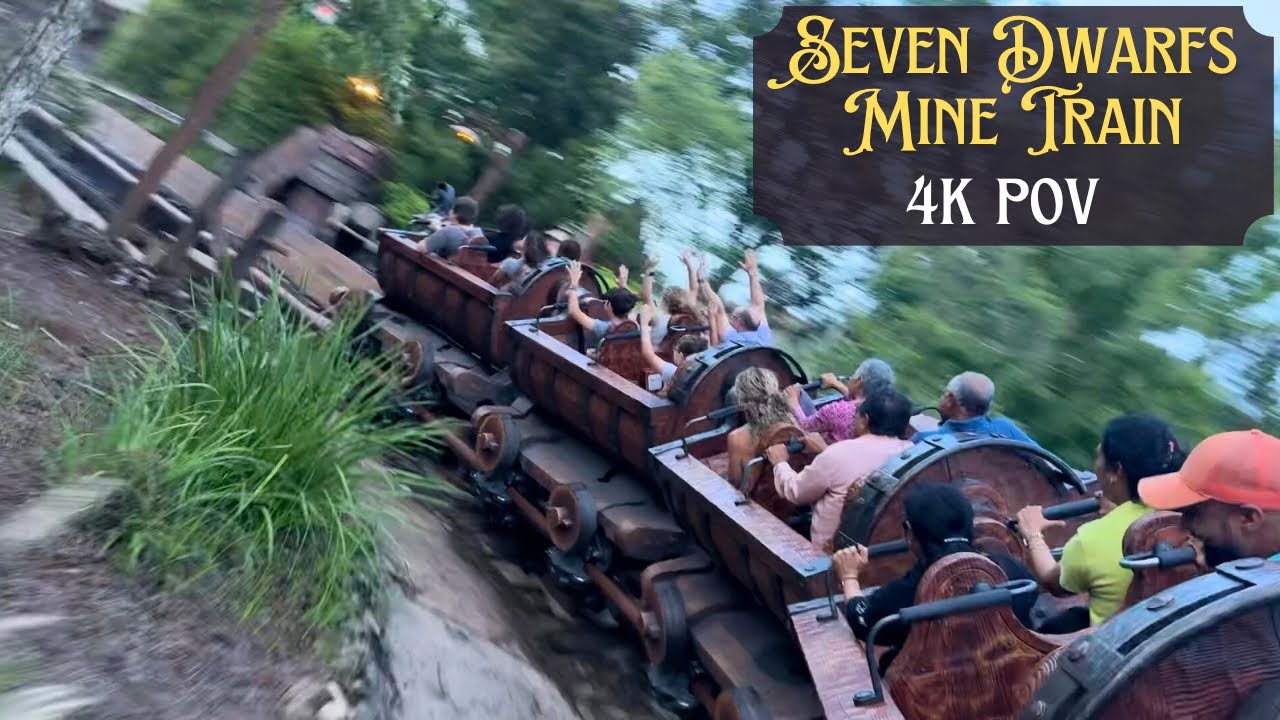 4K POV Seven Dwarfs Mine Train - Magic Kingdom, Walt Disney World