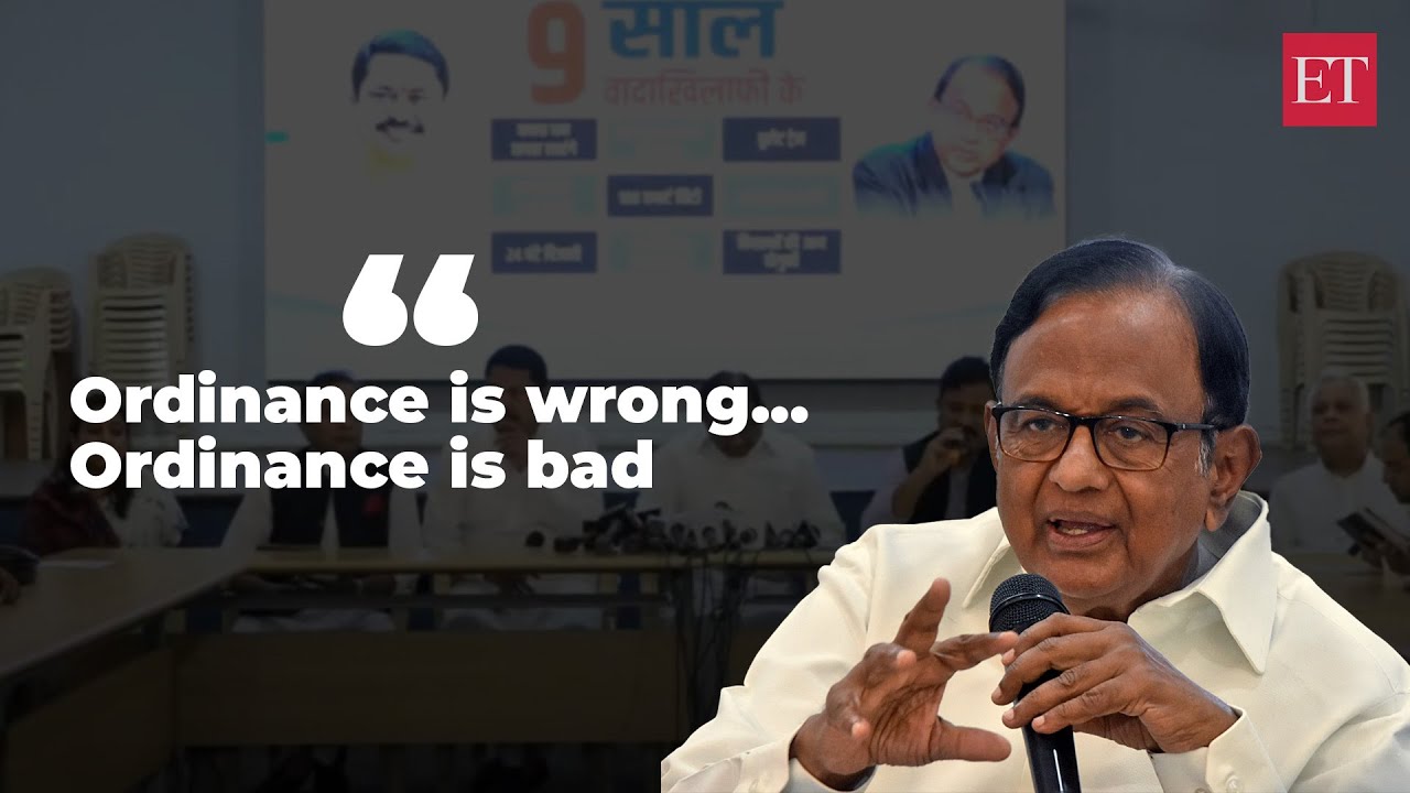 Divide in Congress over Delhi Service Ordinance, P Chidambaram calls Centre's move wrong