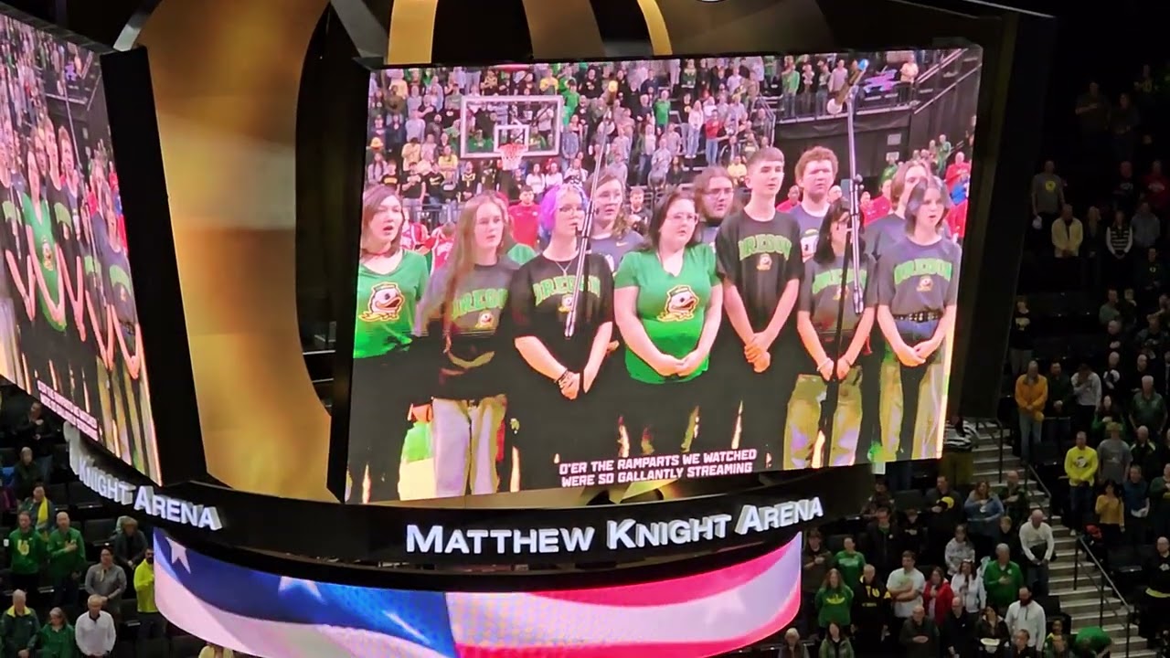 National anthem performed by IVHS. January 8th 2026. Oregon Ducks Basketball game 