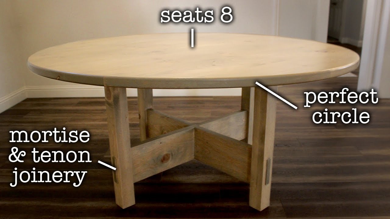 Round DIY Dining Table to Step-up Your Woodworking Skills