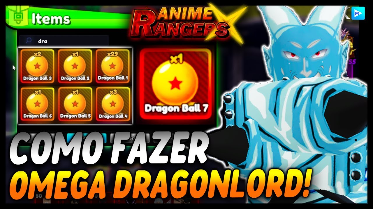COMO PEGAR O OMEGA DRAGONLORD INVOCANDO O SHENLONG COM AS 7 ESFERAS DO DRAGÃO ANIME RANGERS X