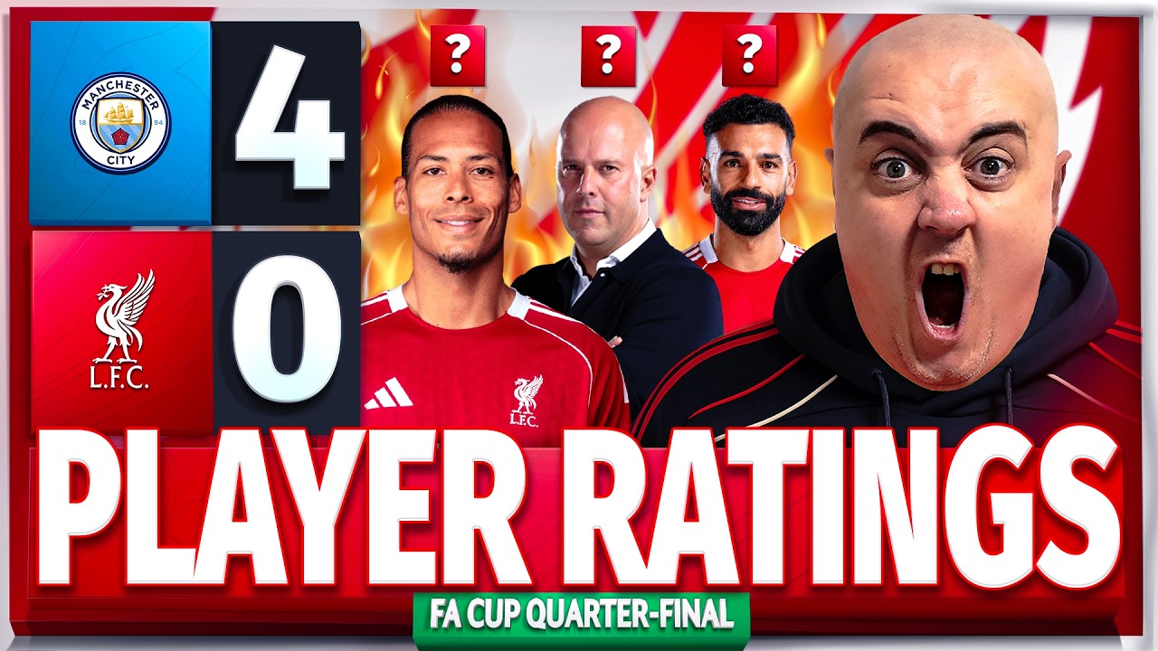 SLOT & THE PATHETIC JOURNALISTS NEED CALLING OUT! Man City 4-0 Liverpool Craig's Player Ratings