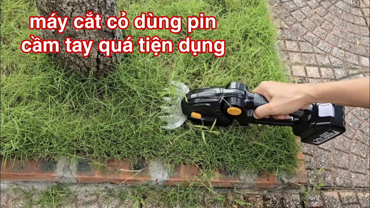 Máy cắt cỏ cầm tay - máy cắt cỏ mini dùng pin cầm tay quá tiện dụng