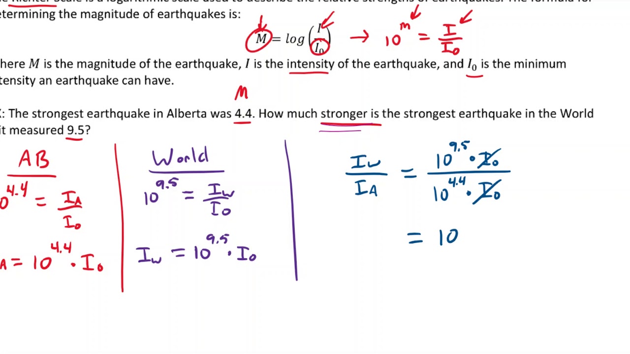 30-1 - Word Problems With Logarithmic & Exponential Equations