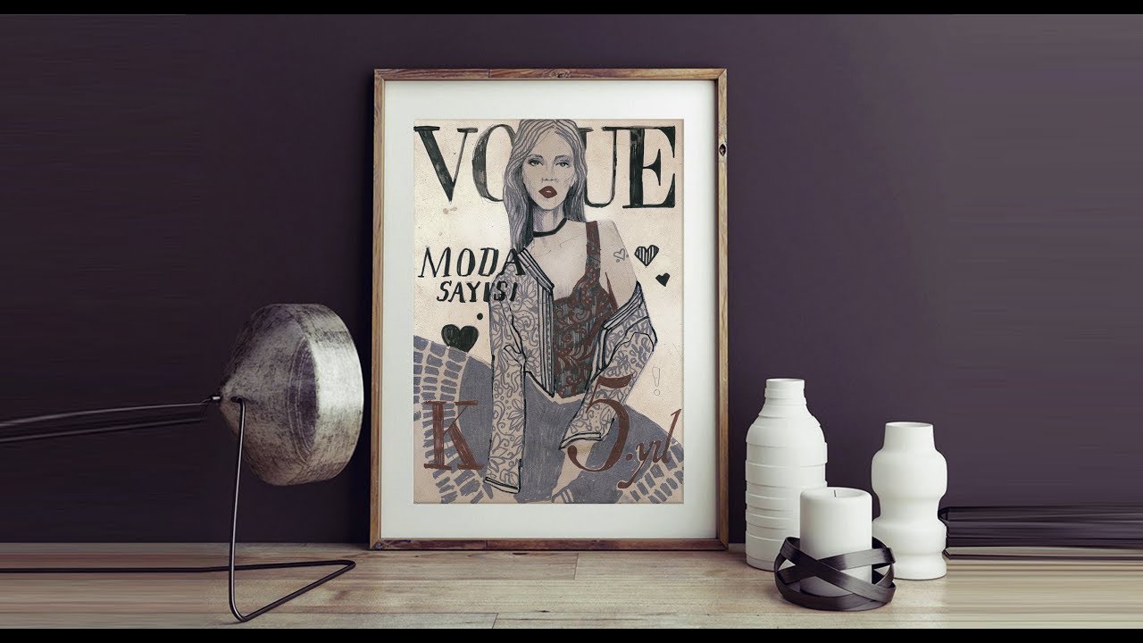 Vogue Cover#7 Fashion Illustration speed drawing | Как рисовать фэшн иллюстрации маркером