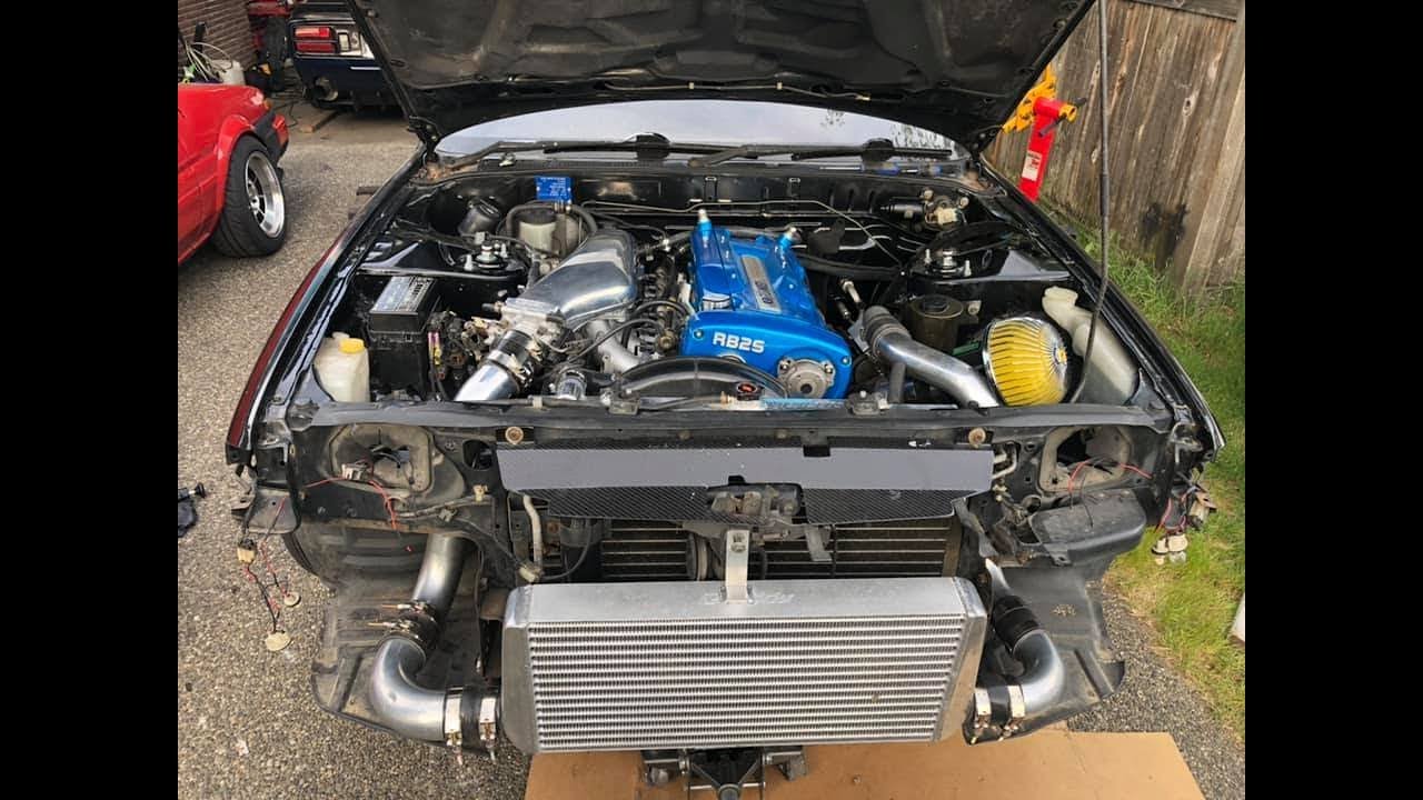 Rebuilt RB25 First Start