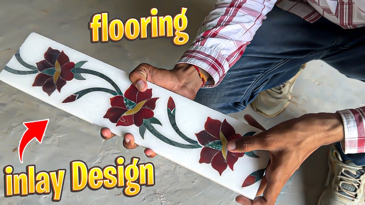 Inlay Work DESIGN in Makrana White Marble for flooring 