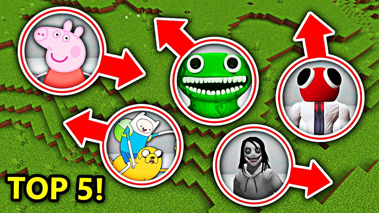 TOP 5 BAZE SECRETE DIN MINECRAFT ÎN CARE SĂ NU INTRI NICIODATĂ !! (Banban, Prietenii Curcubeu etc.)