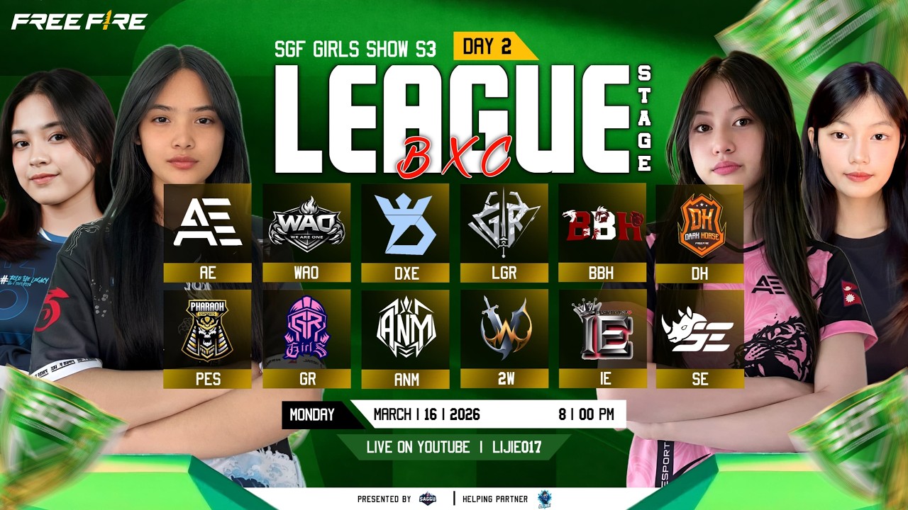 LEAGUE STAGE DAY 2 | SGF GIRLS SHOWDOWN S3  LIVE🔴
