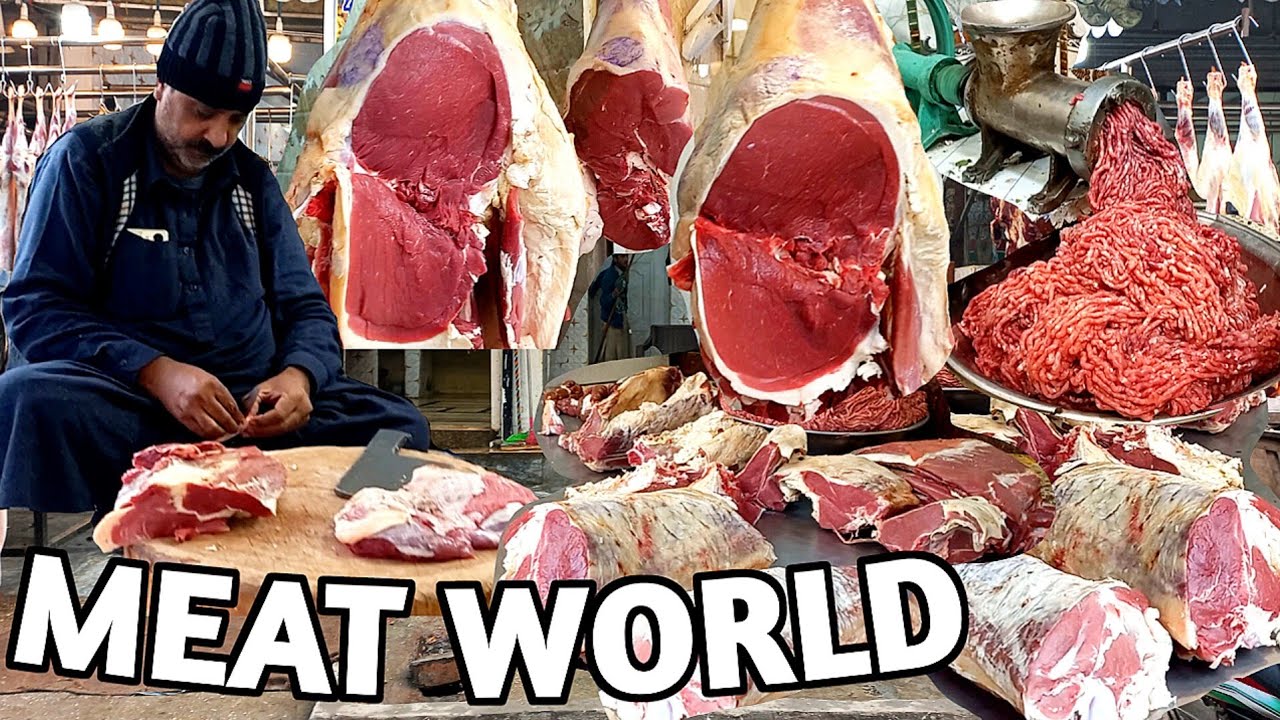Famous Mutton & Beef Shop In Rawalpindi Pakistan 🇵🇰 | Meat Mincer Machine | Minced Meat | Meat World