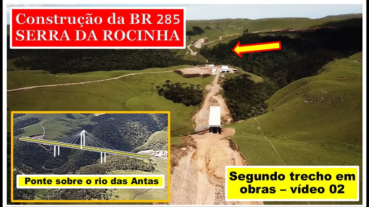 Vale a pena conferir a construção do traçado novo da BR 285 em São José dos Ausentes / RS