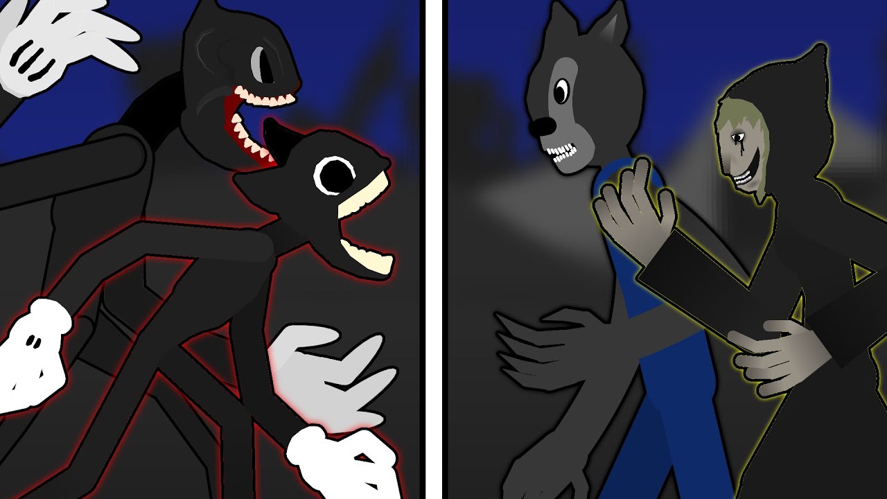 WOLF & WITCH vs CARTOON CAT (Analog Horror) Little Red Riding Hood | Trevor Henderson