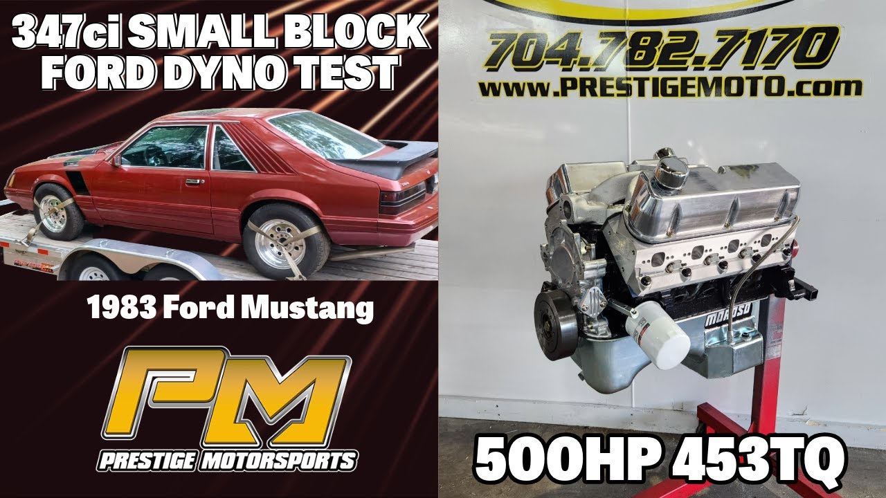 500HP 347 Ford Stroker Dyno Testing for Martin's '83 Fox Body Mustang at Prestige Motorsports