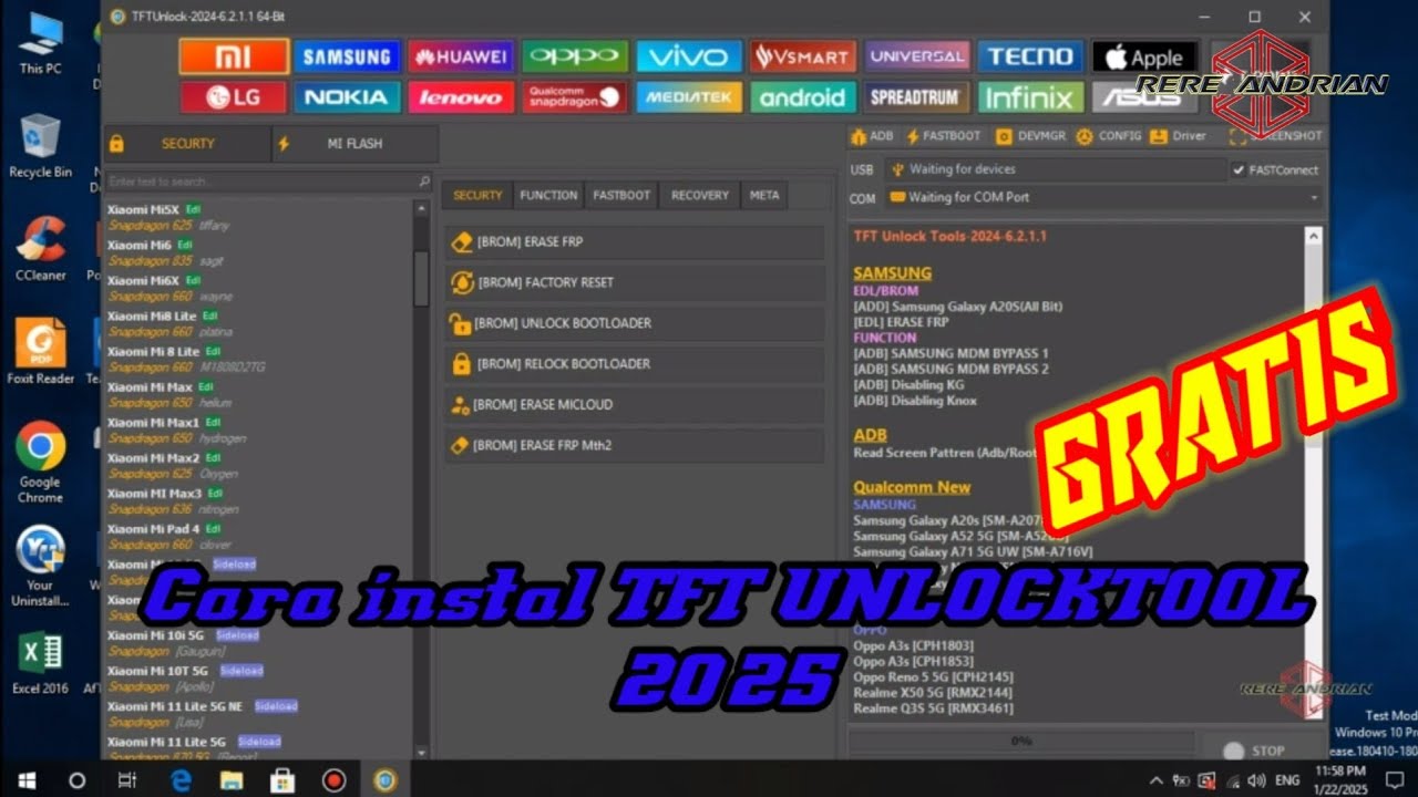 TFT UNLOCKTOOL 2025 FREE #tftunlocktool2025 #frpbypass #freetool