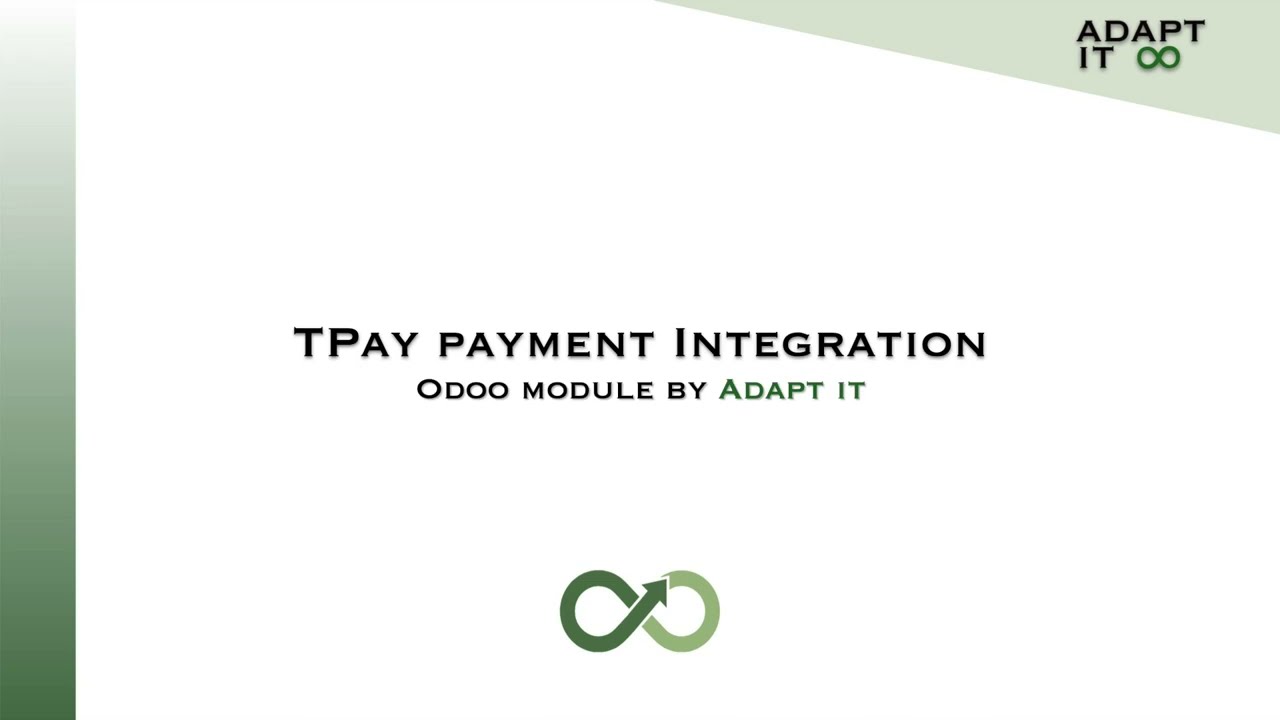 TPay - Odoo payment integration - module showcase