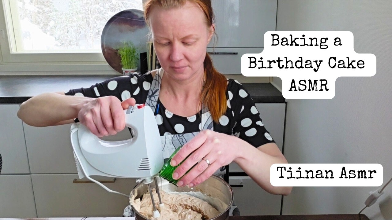 Baking a Birthday Cake ASMR | Soft Spoken With an Accent & Relaxing Sounds