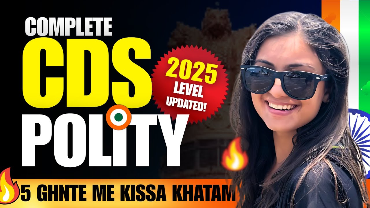 Complete POLITY for CDS 2 2025 | CDS Polity Important MCQs covered in 1 video!