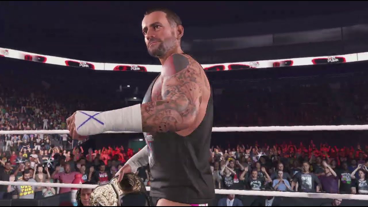 WWE 2K25 Bret Hart VS CM Punk For The WWE Championship Ambulance match