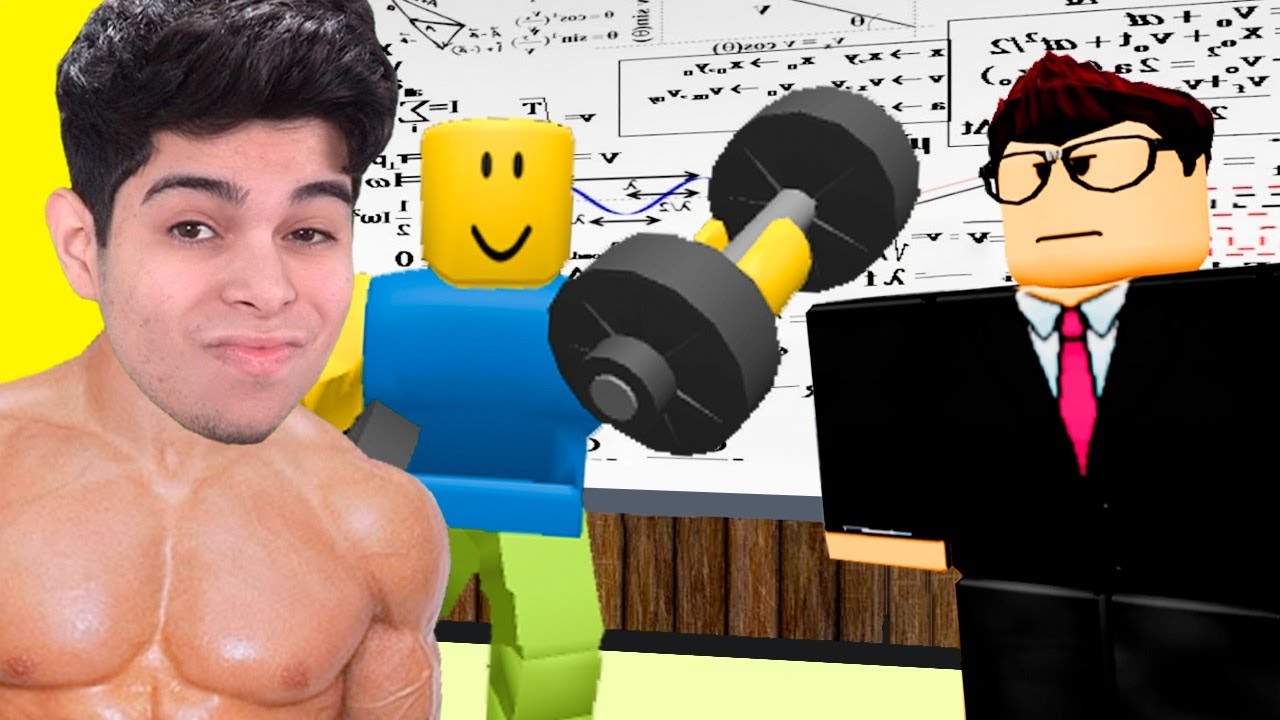 PRECISO DE MÚSCULOS PRA PROVAR QUE O PROFESSOR ESTÁ ERRADO NO ROBLOX!