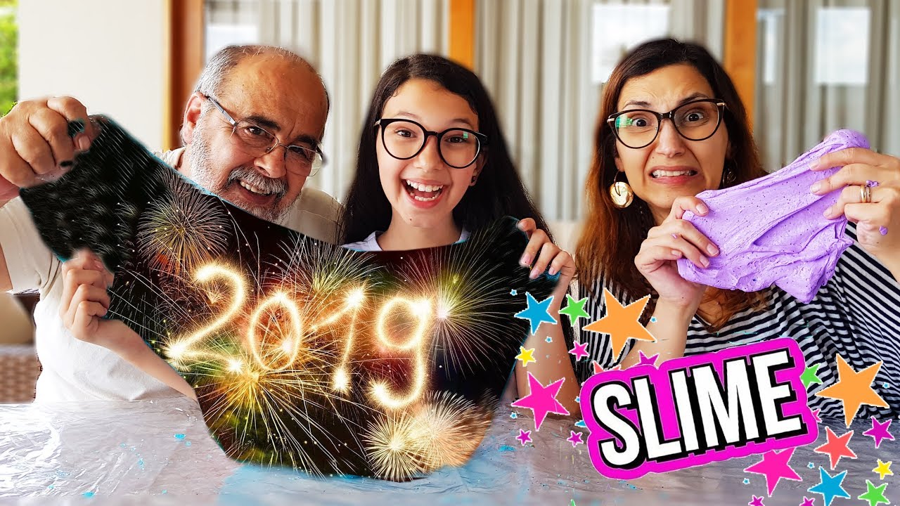DESAFIO ENSINANDO MEU AVÔ A FAZER SLIME - SLIME CHALLENGE | Luluca