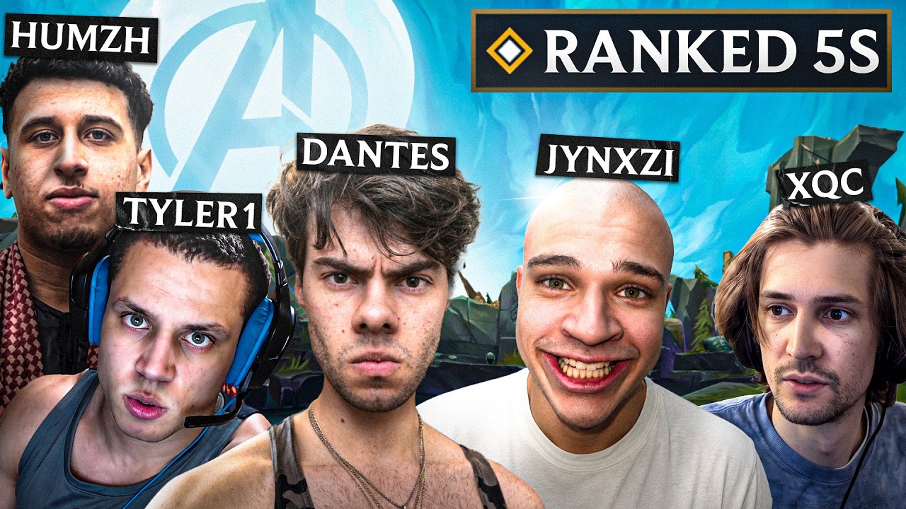 В игре League of Legends: Avengers, рейтинговый режим 5 на 5, участвуют Jynxzi, Tyler1, xQc, Humzh.