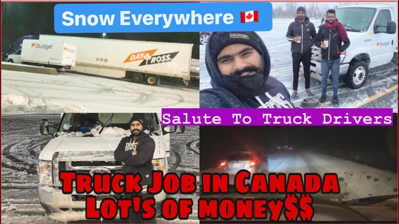 Truck Job | TORONTO to MONTREAL | HEAVY SNOW | Truck Drivers Hard Work in Canada | Jass Virdi Canada