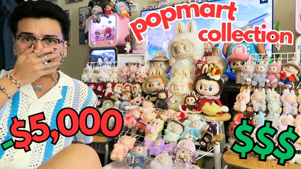 Тур по коллекции плюшевых игрушек POP MART за 5000 долларов! Лабубу, Панда и другие
