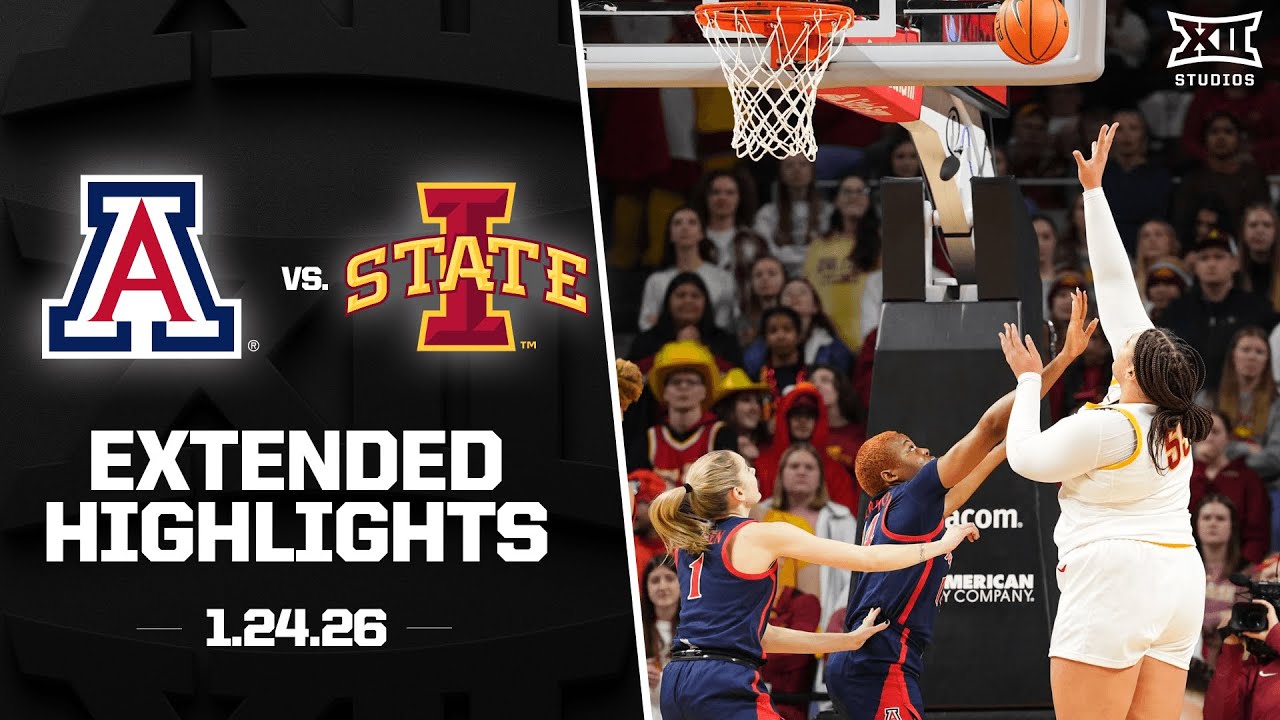 Arizona vs. Iowa State Extended Highlights | 2025-26 Big 12 Women's Basketball