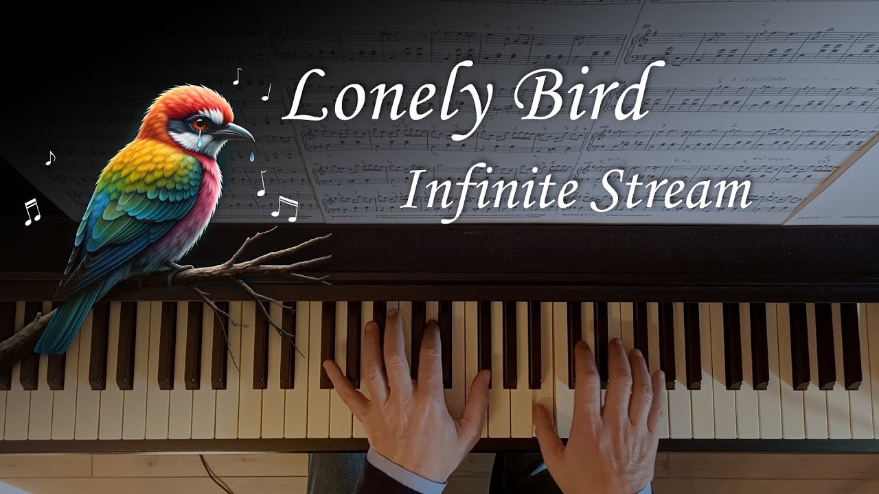 Lonely Bird - Infinite Stream | Gentle minimalist piano waltz