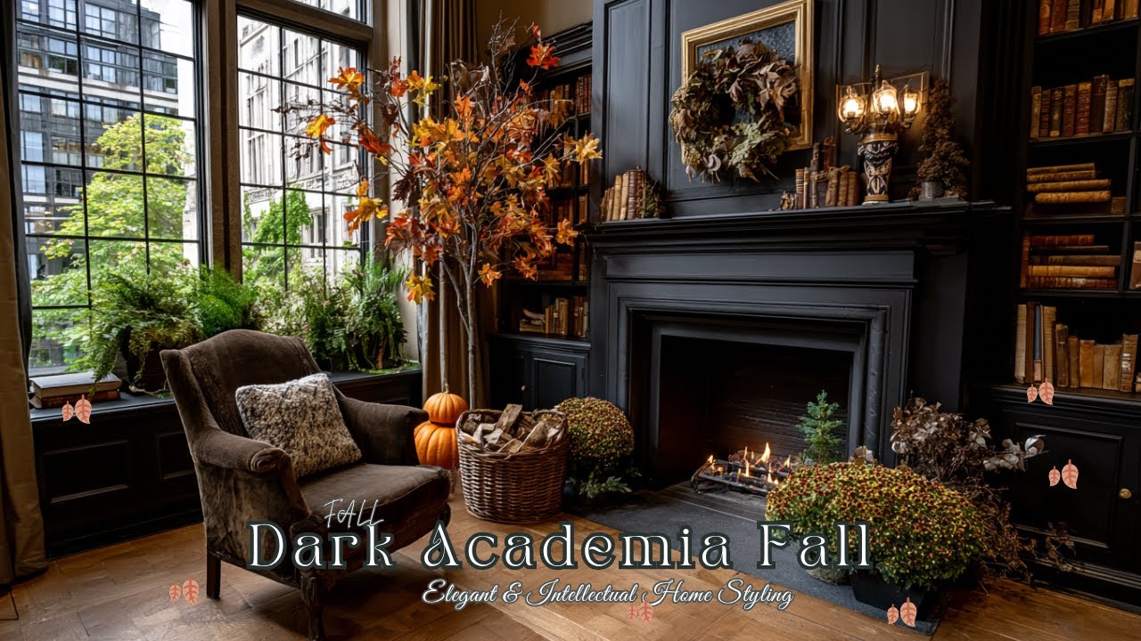 🍂 Dark Academia Fall Decor Ideas 2025 Trends: Elegant & Intellectual Home Styling every room Ideas