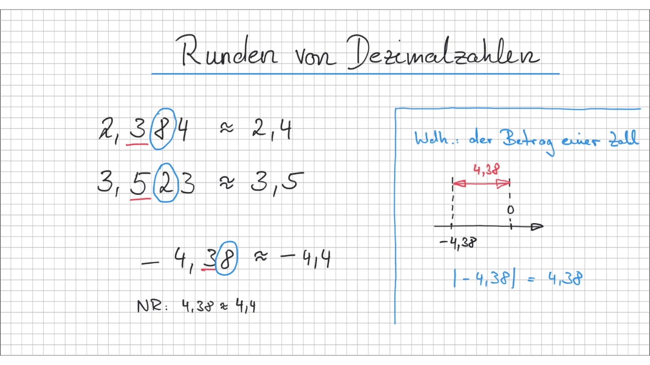 Runden von Dezimalzahlen