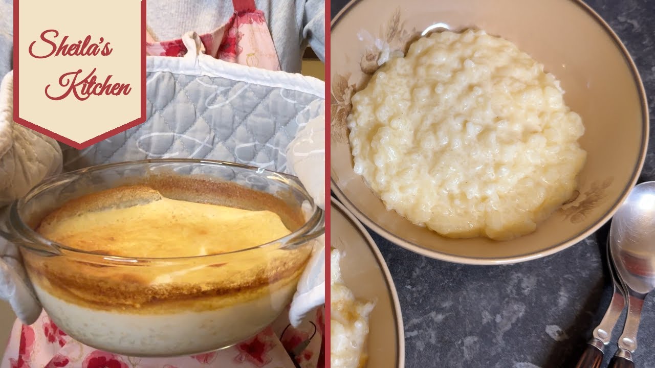 Traditional English rice pudding
