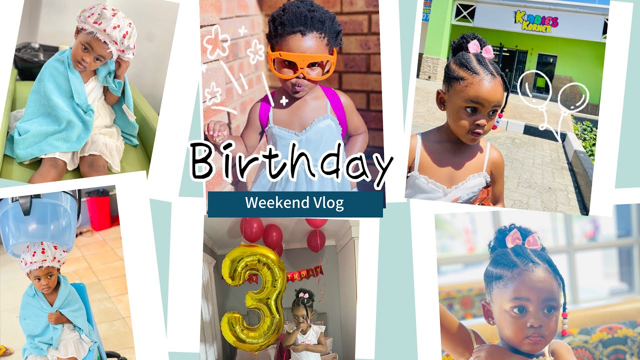 Malaika 3rd Birthday | kiddies Korner hair salon | South African YouTuber
