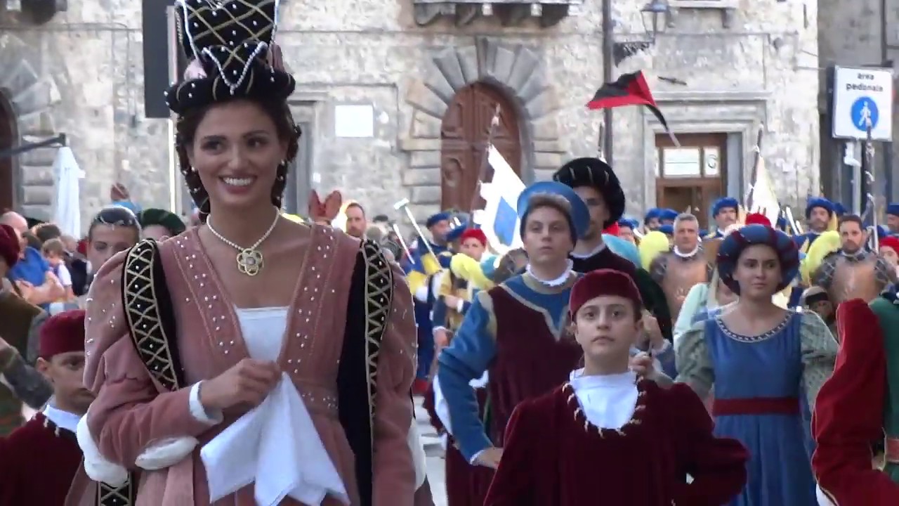 Tutti i partecipanti del corteo storico della Quintana di Ascoli Piceno ed. Luglio 2019