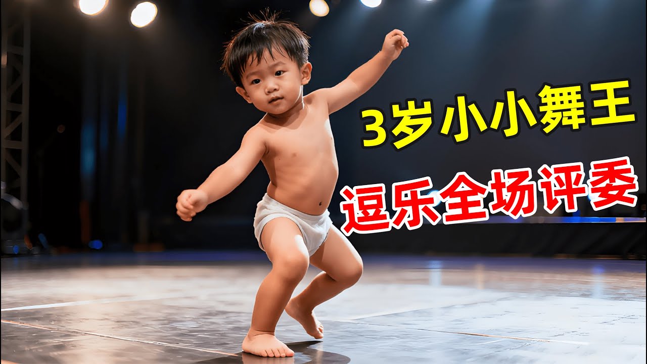 舞蹈天才!3岁萌娃小小舞王,随便放个音乐他就开始跳,全场观众笑个不停！【家有小明星】#张俊豪