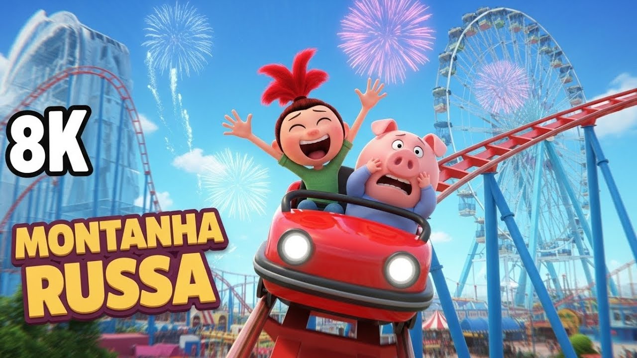 Kiki no Parque de Diversões! Montanha-Russa Gigante e Carrinho Bate-Bate 🎢🚗