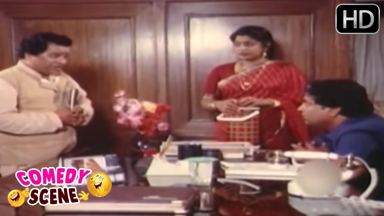Umesh fitting on Mukyamanthri Chandru in front of wife | Kannada Comedy Scenes