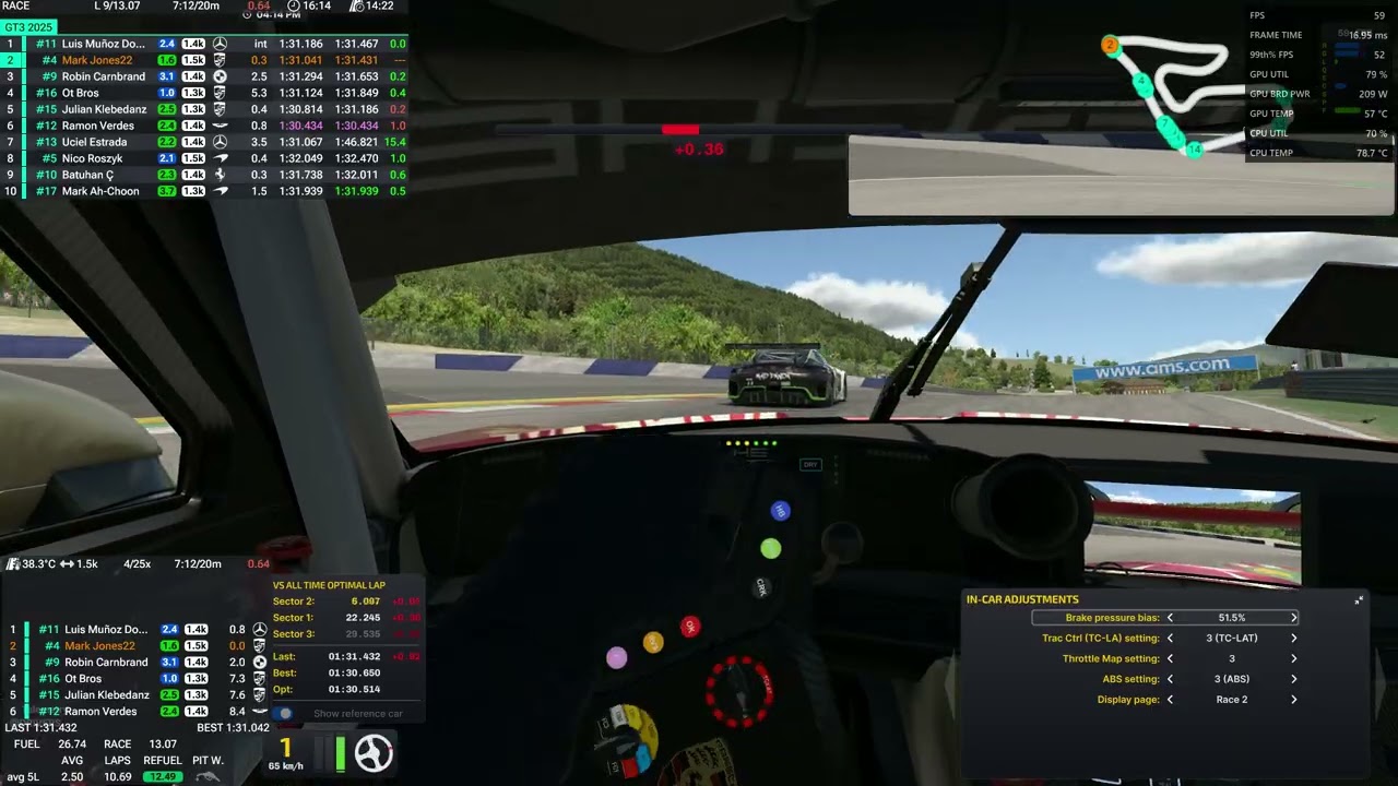 Iracing Porsche GT3 R  P1 Red Bull Ring