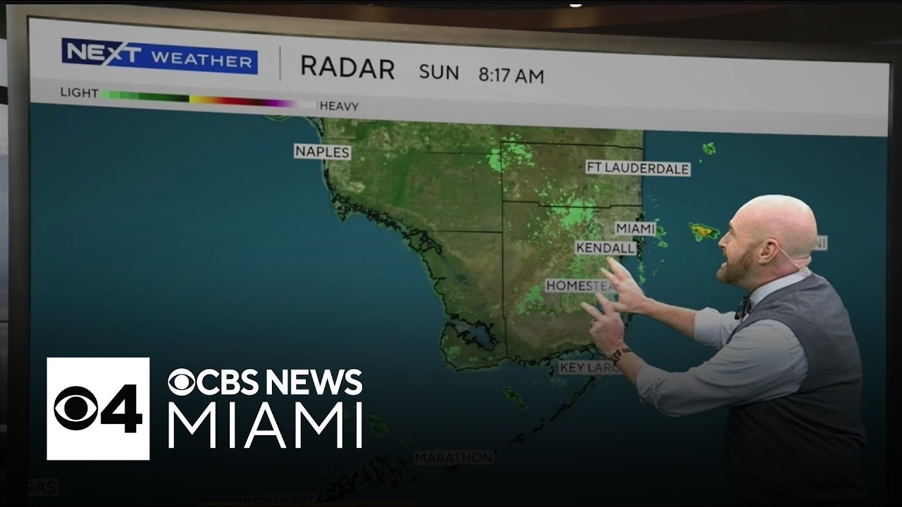 Rainy Sunday afternoon expected across South Florida ahead of Tuesday's arctic-fueled cold front