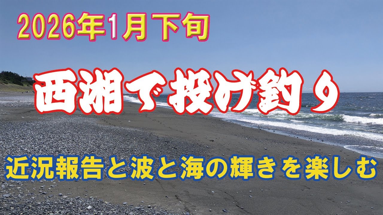【2026年1月下旬】西湘で投げ釣り~近況報告と波と海の輝きを楽しむ~【釣行】