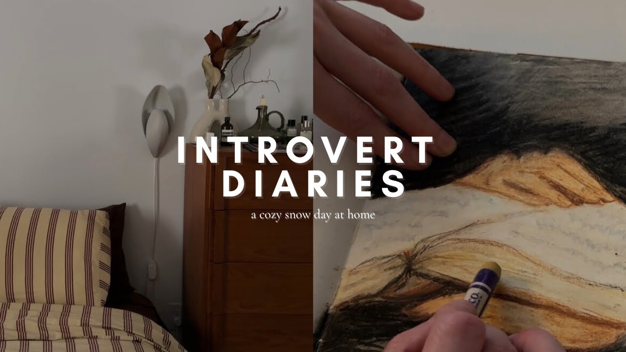 vlog | introvert diaries: a snow day at home, art, books & comfort food