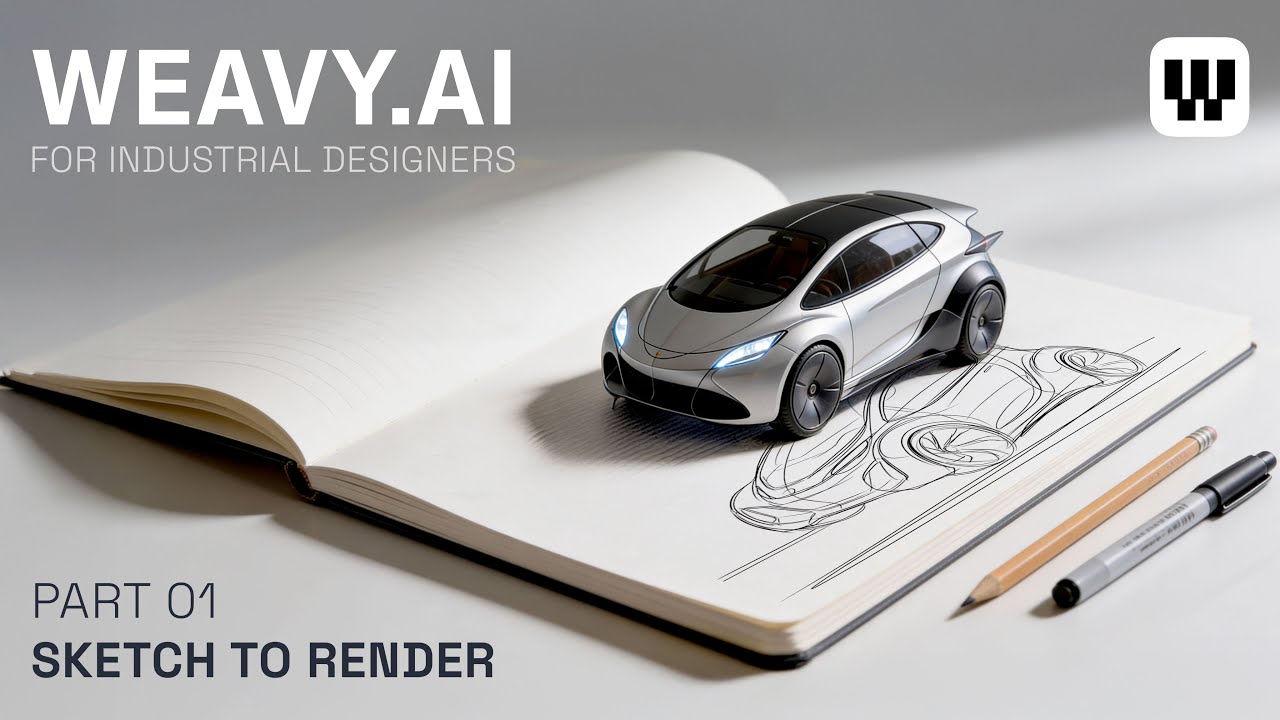 Sketch to High-Res Render in Minutes | Weavy ( Figma Weave) for Industrial Designers - Part 01